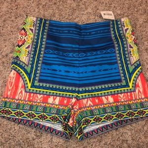 NWT High Waisted Pattern Shorts